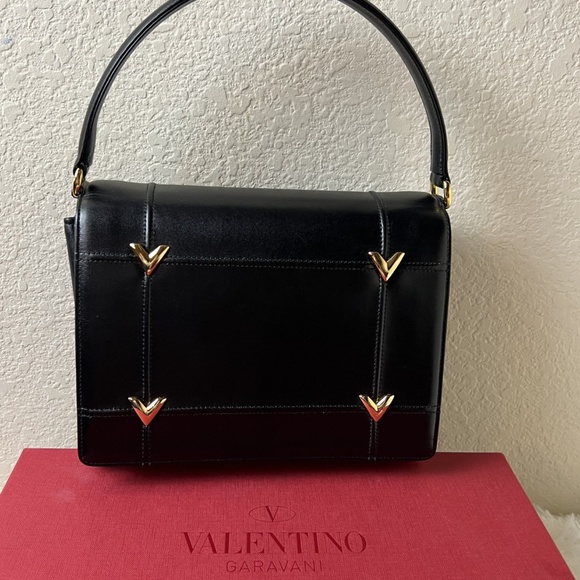 Valentino Top Handle Leather Handbag - Picture 1 of 9